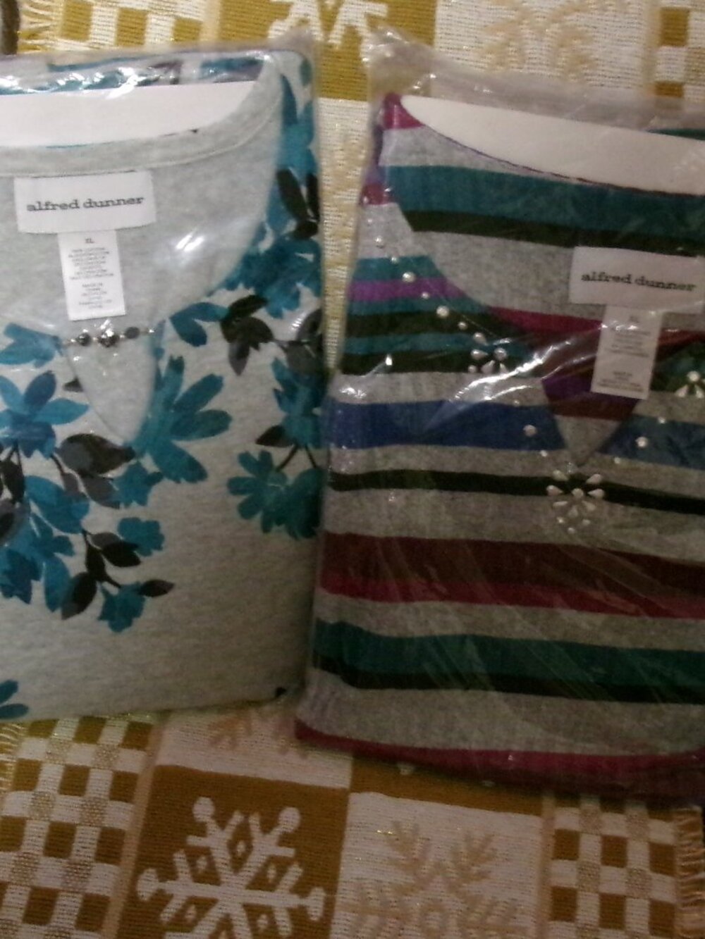 TWO  NWT Alfred Dunner XL Long Sleeve Tops